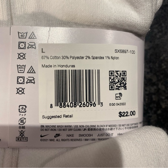 Lot of 2x Nike Everyday Plus Cotton Cushioned Crew Dri-Fit Socks Sz L 12 Pairs - Picture 3 of 5